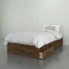 Nexera Twin Size Storage Platform Bed, 3-Drawer, Truffle - 373912