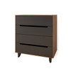 Nexera  4-Drawer Chest, Walnut & Charcoal - 340442