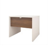 Nexera Nightstand, 1-Drawer, White and Walnut - 212103