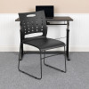 Flash Furniture HERCULES Series Sled Base Stack Chair with Air-Vent Back Black - RUT-2-BK-GG