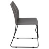 Flash Furniture HERCULES Stack Chair with Air-Vent Back Sled Base Gray  - RUT-498A-GY-GG