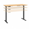 Bush Furniture Move 60 Series 60W x 30D Height Adjustable Table Standing Desk - M6S6030ACBK