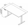 Bush Furniture Move 60 Series 60W x 30D Height Adjustable Table Standing Desk - M6S6030MRBK