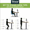 Bush Furniture Move 60 Series 60W x 30D Height Adjustable Table Standing Desk - M6S6030SGBK