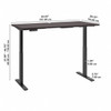 Bush Furniture Move 60 Series 60W x 30D Height Adjustable Table Standing Desk - M6S6030SGBK