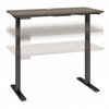 Move 60 Series by Bush Business Furniture 48W x 24D Height Adjustable Standing Desk Modern Hickory - M6S4824MHBK