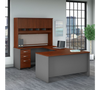 Bush Business Furniture Series C 60W U Shaped Desk with Hutch and Mobile File Cabinet in Hansen Cherry- SRC149HCSU