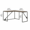 Bush Furniture Refinery 50W L Shaped Industrial Desk in Rustic Gray - RFY017RG