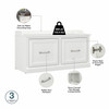 Kathy Ireland Bush Furniture Woodland 40W Shoe Storage Bench and Wall Mounted Coat Rack White Ash - WDL003WAS