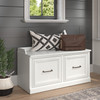 Kathy Ireland Bush Furniture Woodland 40W Shoe Storage Bench White Ash - WDS140WAS-03