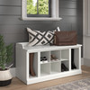 Kathy Ireland Bush Furniture Woodland 40W Shoe Storage Bench White Ash - WDS240WAS-03