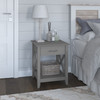 Bush Furniture Key West Nightstand with Drawer in Cape Cod Gray - KWT120CG-Z