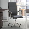 Bush Business Furniture 400 Series Collection High Back Leather Executive Office Chair Dark Gray Leather - 400S236DG