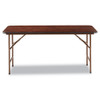 Alera Wood Folding Table, Rectangular 59 7/8w x 17 3/4d x 29 1/8h Mahogany - ALEFT726018MY