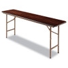 Alera Wood Folding Table Rectangular 71 7/8w x 17 3/4d x 29 1/8h Mahogany - ALEFT727218MY