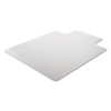 Alera Occasional Use Studded Chair Mat for Flat Pile Carpet 45 x 53 Wide Lipped Clear - ALEMAT4553CFPL