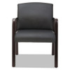 Alera Reception Lounge WL Series Guest Chair Black Seat/Black Back Espresso Base - ALERL4319E