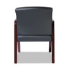 Alera Reception Lounge WL Series Guest Chair Black Seat/Black Back Mahogany Base - ALERL4319M