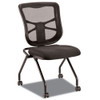 Alera Elusion Mesh Nesting Chairs, Black (2-Pack) - EL4915