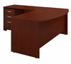 Bush Series C 72W Bow Front Desk with 48W Return and 3 Dwr Mobile Pedestal - SRC084MASU