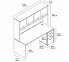 Bush Series C 72W x 30D Desk, Hutch and 3 Drawer Mobile Pedestal - SRC080MRSU