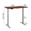 Move 60 Series by Bush Business Furniture 48W x 24D Height Adjustable Standing Desk Hansen Cherry - M6S4824HCSK