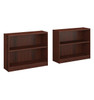 Bush Universal Bookcases Collection 2 Shelf Bookcase Set of 2 Vogue Cherry - UB001VC