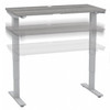 Move 40 Series by Bush Business Furniture 48W x 24D Height Adjustable Standing Desk Platinum Gray - M4S4824PGSK