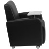 Flash Furniture Black LeatherSoft Guest Chair with Tablet and Casters - BT-8217-BK-CS-GG