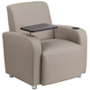 Flash Furniture Gray LeatherSoft Guest Chair with Tablet - BT-8217-GV-GG