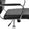 Flash Furniture High Back Black LeatherSoft Ribbed Executive Office Chair - BT-20595H-1-BK-GG