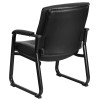 Flash Furniture Hercules Series Big & Tall Black LeatherSoft Executive Side Reception Chair with Sled Base - GO-2136-GG