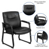 Flash Furniture Hercules Series Big & Tall Black LeatherSoft Executive Side Reception Chair with Sled Base - GO-2136-GG