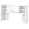 Bush Business Furniture Echo by Kathy Ireland 60W Credenza/Desk with Hutch White/Modern Gray - ECH030WHMG