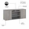 Bush Business Furniture Echo by Kathy Ireland 72W Storage Cabinet Platinum Gray - CTBS172PGK-Z