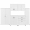 Bush Business Furniture Echo by Kathy Ireland Modular Modular 108W Closet Storage Cabinet System w Wall Mount Cabinets White - CLS002WH