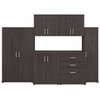 Bush Business Furniture Echo by Kathy Ireland Modular 108W Garage Storage Cabinet System w Wall Mount Cabinets Storm Gray - GAS002SG