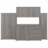 Bush Business Furniture Echo by Kathy Ireland Modular Modular 108W Laundry Storage Cabinet System w Wall Mount Cabinets Platinum Gray - LNS002PG