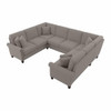 Bush Furniture 113W U Shaped Sectional Couch Beige - CVY112BBGH-03K