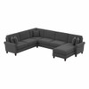 Bush Furniture 128W U Shaped Sectional Couch with Reversible Chaise Lounge - CVY127B
