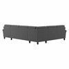 Bush Furniture 128W U Shaped Sectional Couch with Reversible Chaise Lounge Charcoal - CVY127BCGH-03K