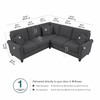 Bush Furniture 87W L Shaped Sectional Couch - HDY86B