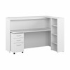 Bush Furniture 72W Cubicle Desk with Shelves and Mobile File Cabinet - STC062SGSU