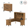 Bush Furniture 72W L Desk w Hutch and Lateral File - SET009FW