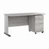 Bush Furniture 60W Computer Desk with 3 Drawer Mobile File Cabinet - STA002PGSU