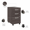 Bush Furniture 72W Computer Desk with 3 Drawer Mobile File Cabinet Storm Gray - STA004SGSU