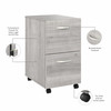 Bush Furniture 60W Computer Desk with Mobile File Cabinet and Low Storage Cabinet - STA006PGSU