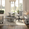 Bush Furniture Salinas Lift Top Coffee Table Desk Cape Cod Gray - SAT348CG-03