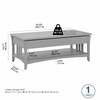 Bush Furniture Salinas Lift Top Coffee Table Desk Cape Cod Gray - SAT348CG-03