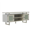 Safco Mayline Mirella Low Wall Cabinet Glass Doors - MRLWCGDWAH